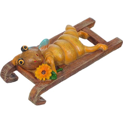 Ornement suspendu pour pot de fleurs, figurine d'abeille, résistant aux intempéries, résine, 12 x 4 (1/5)