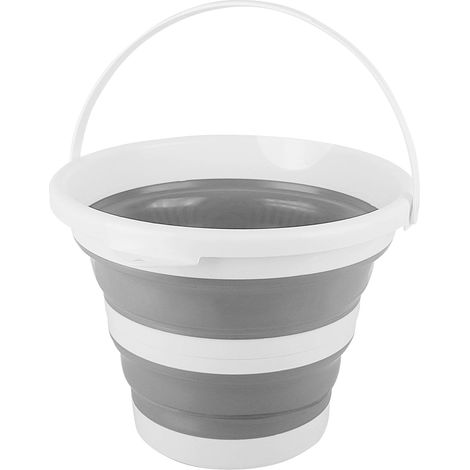 1 Seau Pliable, 5L Silicone Retractable, Poignée Ergonomique, Bec Verseur, Pour Camping Jardin Lavage Voiture