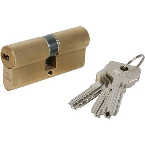 Cisa ASIX 30x30 cylindre serrure doré sécurité renforcée (1/2)
