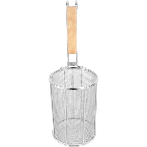Cuillère à pâtes en acier inoxydable avec manche en bois pour la cuisine maison (1/5)