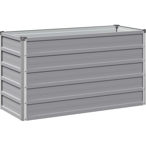 vidaXL Cama de Jardín Elevada Gris 100 x 40 x 55 cm (1/2)