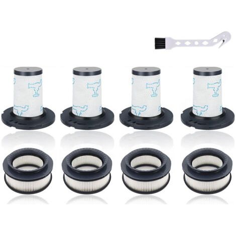 Wiederverwendbarer Staubsaugerfilter, kompatibel mit Rowenta X-Force Flex 11.60 12.60 14.60 15.60, Ersatzteilfilter, 4 Vormotorfilter + 4 Nachmotorfilter, ersetzt ZR009007, ZR009008. (1/4)