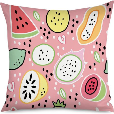 Housse de Coussin with fruits kawaii, pour chambre fille (1/5)