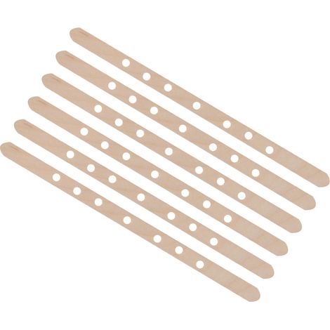 50 pièces Supports de mèche en bouleau réutilisables pour fabrication de bougies, 180x10mm, 7 trous, facile à utiliser (1/5)