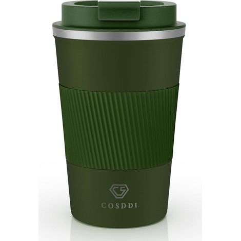 CS COSDDI Thermobecher Edelstahl 380ml Travel Mug Isolierbecher Vakuum (1/5)