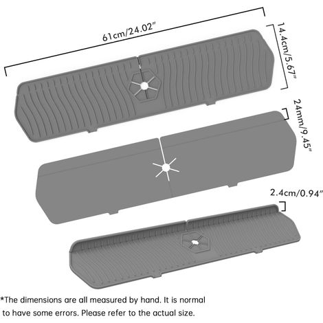 Protection anti-éclaboussures en silicone pour robinet de cuisine - Tapis récupérateur d'eau pour évier