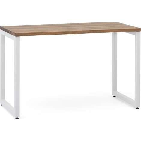 Mesa de Oficina 140x60x75cm Blanca en madera maciza de pino acabado vintage estilo industrial Box Furniture (1/5)