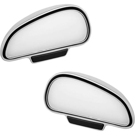 2pcs Miroir D'angle Mort Pour Rétroviseur, Miroir D'angle Mort de Voiture De Grand Angle, 360 Degrés Miroir Auxiliaire de Voiture for Car Truck SUV RV Van (Argent) (1/5)