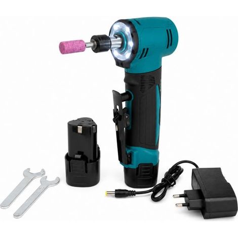 Mini Fresatrice Smerigliatrice Angolare 90° a Batteria 12V 2.0AH 24500RPM (1/5)