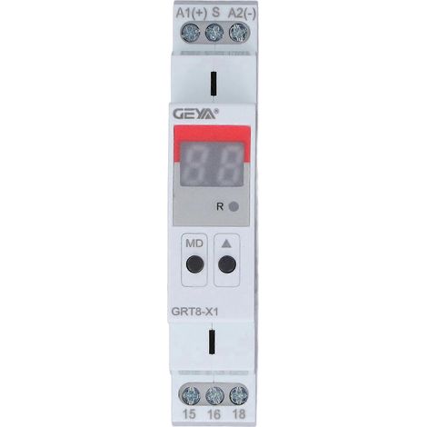 Zeitrelais mit digitaler Anzeige, hoher Genauigkeit, flammhemmendes ABS-Gehäuse mit roter Kontrollleuchte, AC/DC 12–240 V