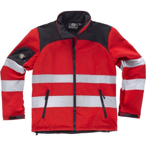 Chaqueta Workshell cortavientos con reflectantes WORKTEAM Combi C2931 (1/2)