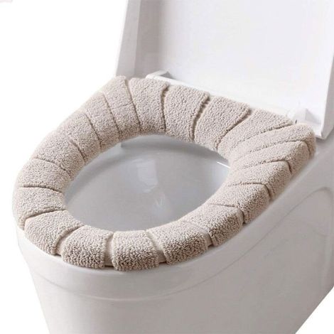 Plüschiges, O-förmiges Toilettensitzkissen – Wärmeschutz für die Toilette, komfortabel, weich, waschbar & angenehm auf der Haut