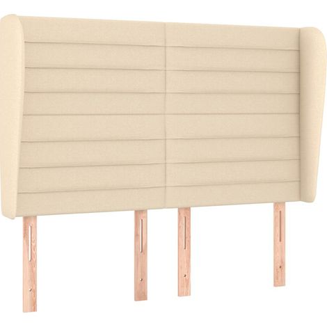 Maison Exclusive - Cabecero con orejas de tela color crema 147x23 (1/5)