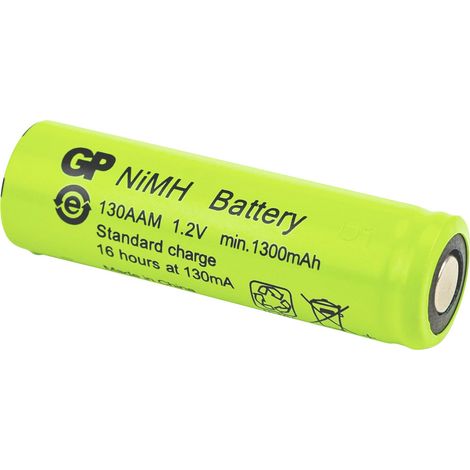 GP GPIND130AAMC1 Pile rechargeable spéciale LR6 (AA) flat-top NiMH 1.2 V 1300 mAh 1 pc(s) (1/2)