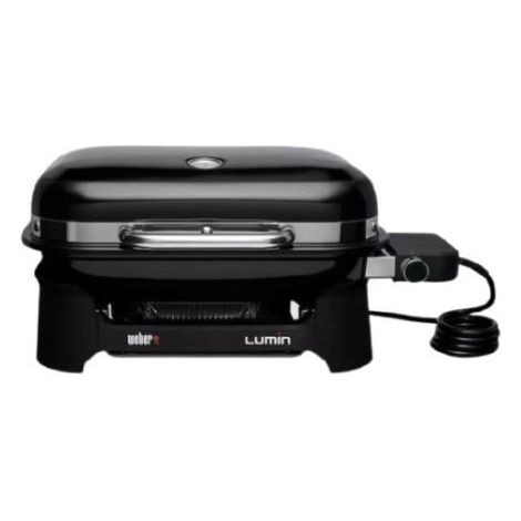 Barbacoa eléctrica - Weber - Lumin Compact - 2,2kW - Acero esmaltado - Espacio de cocción 28 x 43 cm - Negro