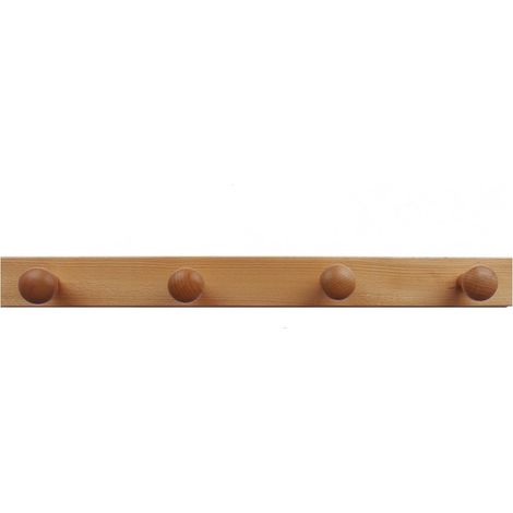 MOBILA - APPENDIABITI IN LEGNO NATURALE4 POSTI 640X80X70MM
