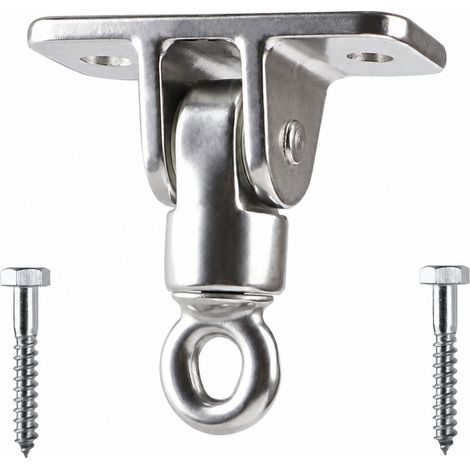 Crochet de fixation plafond pivotant 360° avec vis autotaraudeuses pour balançoire et suspension 638 648 g – Livraison gratuite