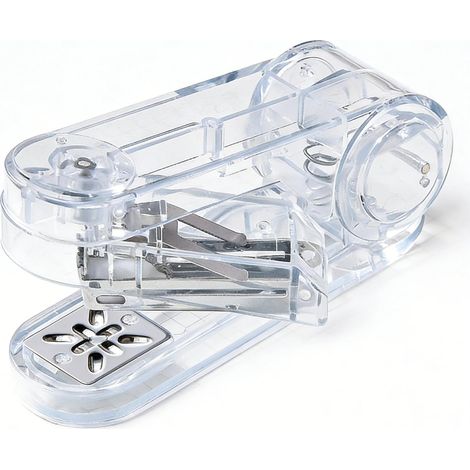 Agrafeuse rotative à 360° — Inclut 400 agrafes n° 12 — Usage bureautique — Élégante et portable (Vert) (1/2)