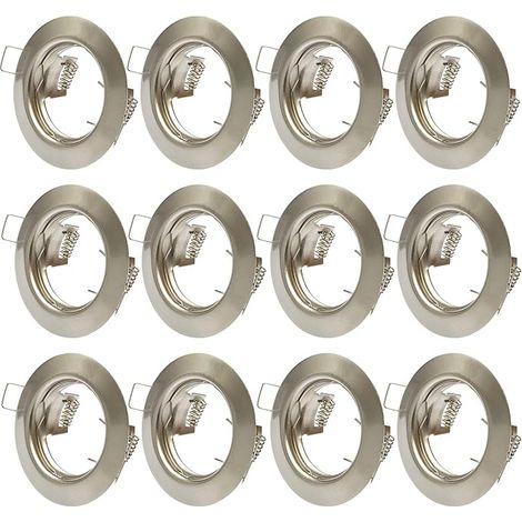 Set mit 12 Montagerahmen für Einbaustrahler SD-863, gebürstet (1/5)
