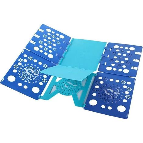 Tabla plegable para camisas - Doblador de ropa, doblador de ropa para niños y adultos, para camisas, camisetas, 58 x 68 cm (azul nórdico y zafiro) (1/4)