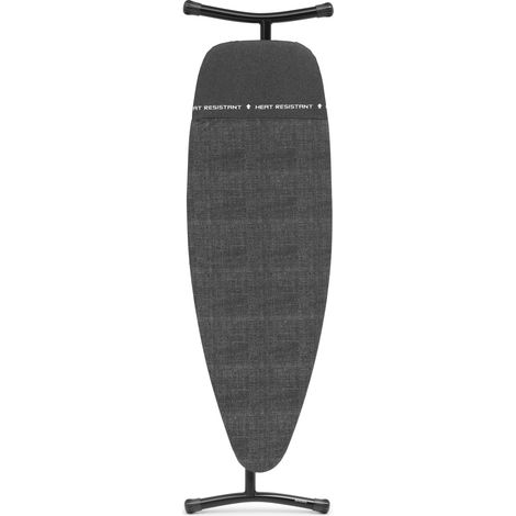 Brabantia Ironing Board D, 135x45cm - Denim Black  100% Fairtrade Cotton  XL Ironing Board & Wide Surface  Heat Resistant Zone for Steam Generators  Foldable Iron Table & Sit-Down Use (1/5)