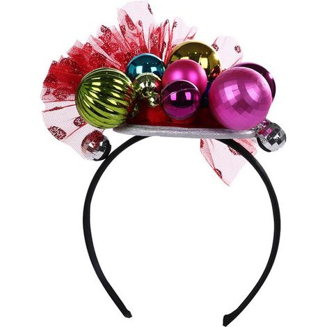 Serre-tête de Noël à sequins, boule à cheveux Père Noël, sapin de Noël, accessoire festif pour enfants, décoration Nouvel An, cadeau de fête. (1/5)