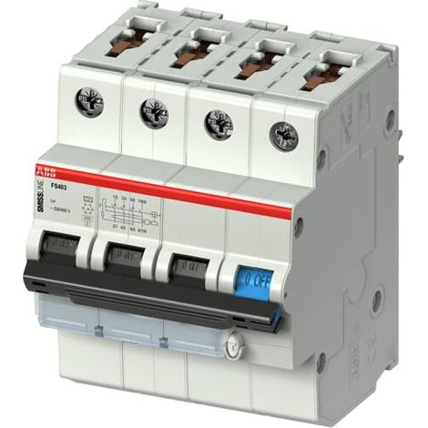 Disjoncteur Diffrentiel pr SmissLine- 3P+N 6A Cbe C 10kA 30mA- Type A 2CCL564110E0064 ABB G141912