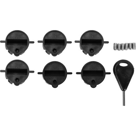 6 pièces Bouchons de Cups en Plastique pour Surfboard, Connecteurs Ronds FCS, Plugs de Dérives G5 avec Clé de Vis (Noir) (1/5)