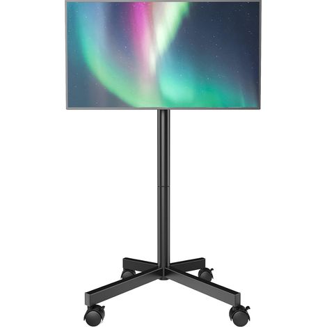 Support TV au Sol Meuble TV Mobile pour téléviseur Plat et incurvé de 23 à 60 Pouces, jusqu'à 40 kg, Hauteur réglable, pivotant, VESA Max. 400 x 400 mm (1/5)