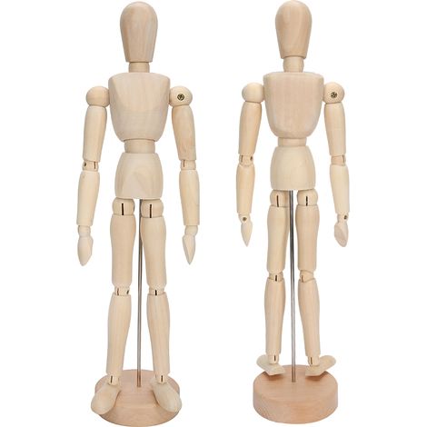 Figurine humaine en bois, modèle articulé, marionnette, dessin, décoration intérieure