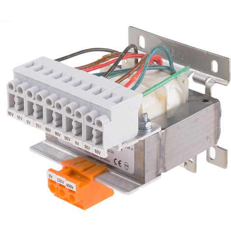 Transformateur d'isolement, Vin 0  230  400V c.a., Vout 4 x 0-55-60V c.a., 63VA ( Prix pour 1 ) (1/2)