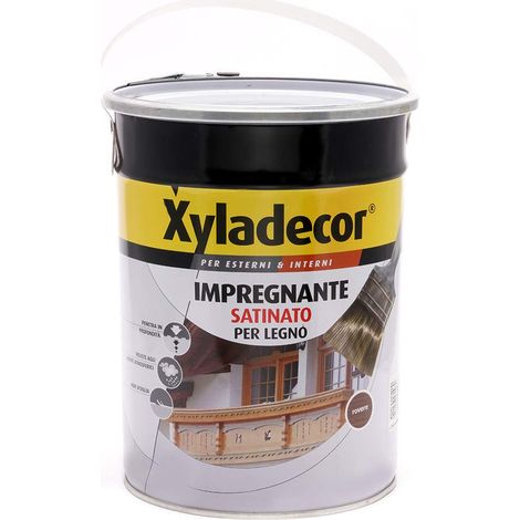 Xyladecor SMALTO IMPREGNANTE LEGNO per Interni e Esterni, a solvente effetto satinato ROVERE 5L, Rovere Satinato, 5 L (1/3)