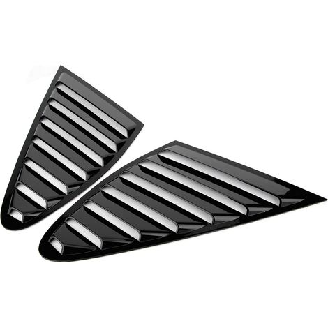 Louvre de fenêtre latérale pour A7 2009-2018, garniture de déflecteur noir brillant, couvre-bouche de vitre, kit de modification extérieure (1/3)