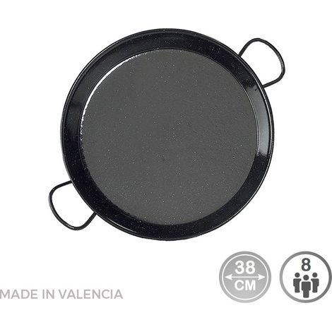Poêle À Paella Traditionnelle En Acier Émaillé Ø38cm (8 Personnes). Vaello (1/2)