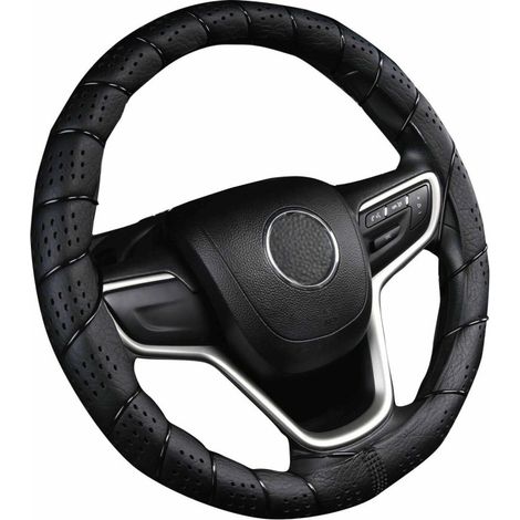 Lenkradbezug Retro, schwarz, Größe 35–41 cm