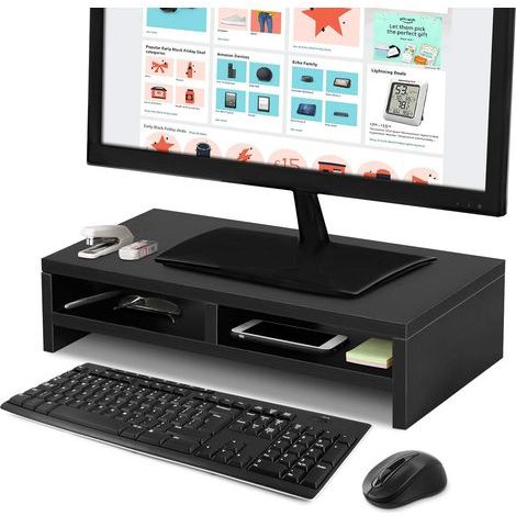 Monitorständer aus Holz, Monitorständer, Laptopständer, PC-Ständer, TV-Ständer für Büro und Zuhause (1/5)