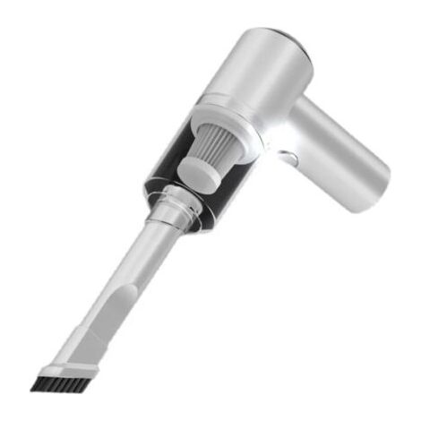 Aspirador de coche recargable inalámbrico für coche y Zuhause, húmedo y seco, Geeignet für limpieza de coche y limpieza del Zuhause (blanco) (1/5)