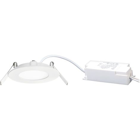 Faretto LED Incasso piatto rotondo fisso bianco 110° LED integrato 5W 4000K 450lm - ARIC - 50359 (1/2)