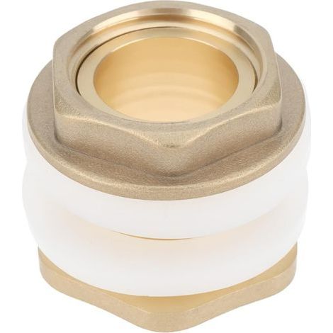 1 Pièce Raccord Passe-paroi en Laiton 24x20 mm Compatible avec Réservoir d'eau Baril de Pluie Aquarium (1/5)