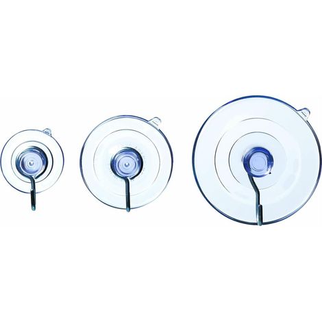 Pack of 10 Suction Cup Hooks Small Medium Large Decorations Hanging Lights (1/4)