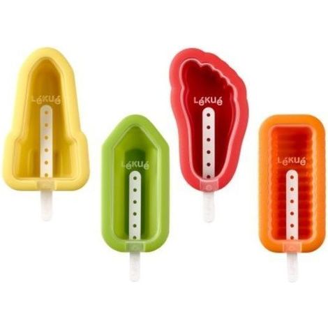 Set 4 Stampi in Silicone per Ghiaccioli Lekue Colori Assortiti - 882241