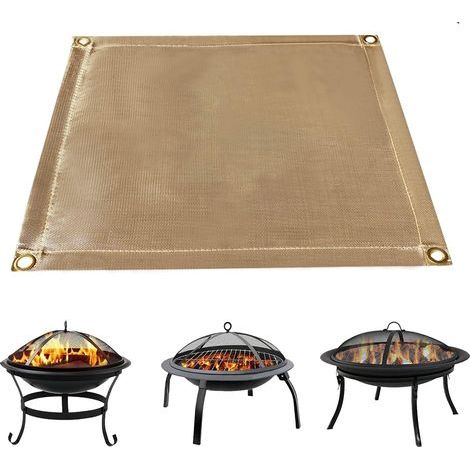 (100×80cm)Couverture de soudage en fibre de verre, couverture de protection contre le feu, pour camping, barbecue, tissu résistant au feu (1/5)