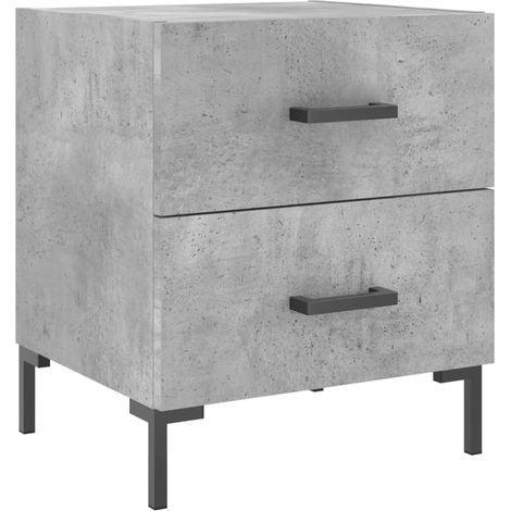 Maison Exclusive - Comodino Grigio Cemento 40x35x47,5 cm in Legno Multistrato