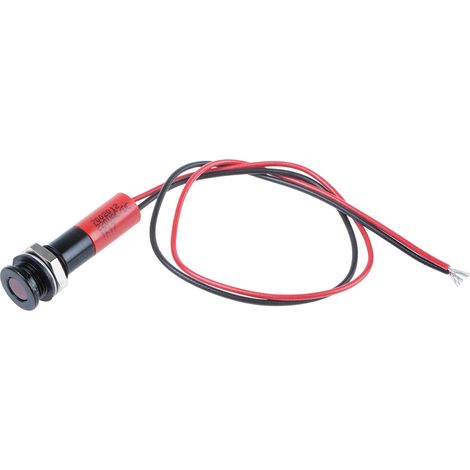 Voyant LED lumineux Rouge RS PRO, dia. 8mm, 220V c.a., IP67 ( Prix pour 1 )