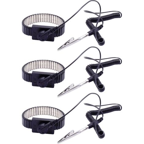 Quadrios Bracelet antistatique (ESD) noir Pression mâle 10 mm W379583