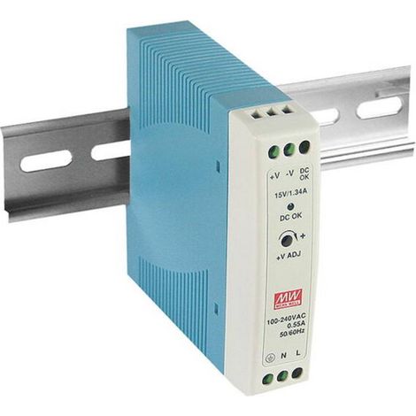 Mean Well MDR-20-24 Alimentatore per guida DIN 24 V/DC 1 A 24 W Num. uscite:1 x Contenuto 1 pz. (1/3)