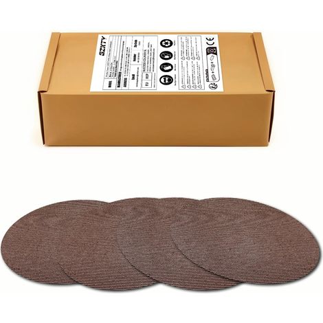 50 Disque Abrasif, Maille Grain P150, 125mm, Autoagrippant, Pour Bois, Peinture