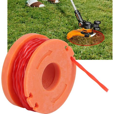 Lot de 6 bobines de fil coupe-bordure avec capot, accessoires compatibles WORX WA0010 (1/5)
