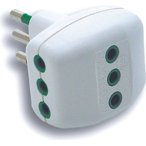 Fanton ADATTATORE TRIPLO IN BLISTER 2P+T spina 10A/3 prese 10A
