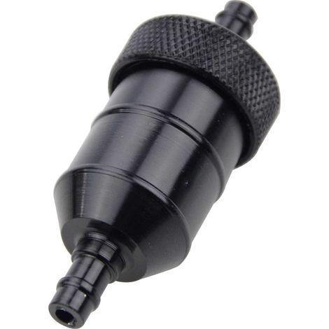GOOFIT black CNC fuel filter, compatible with off-road vehicles/motorcycles/ATVs, modified metal oil filter, washable filter element. (1/3)